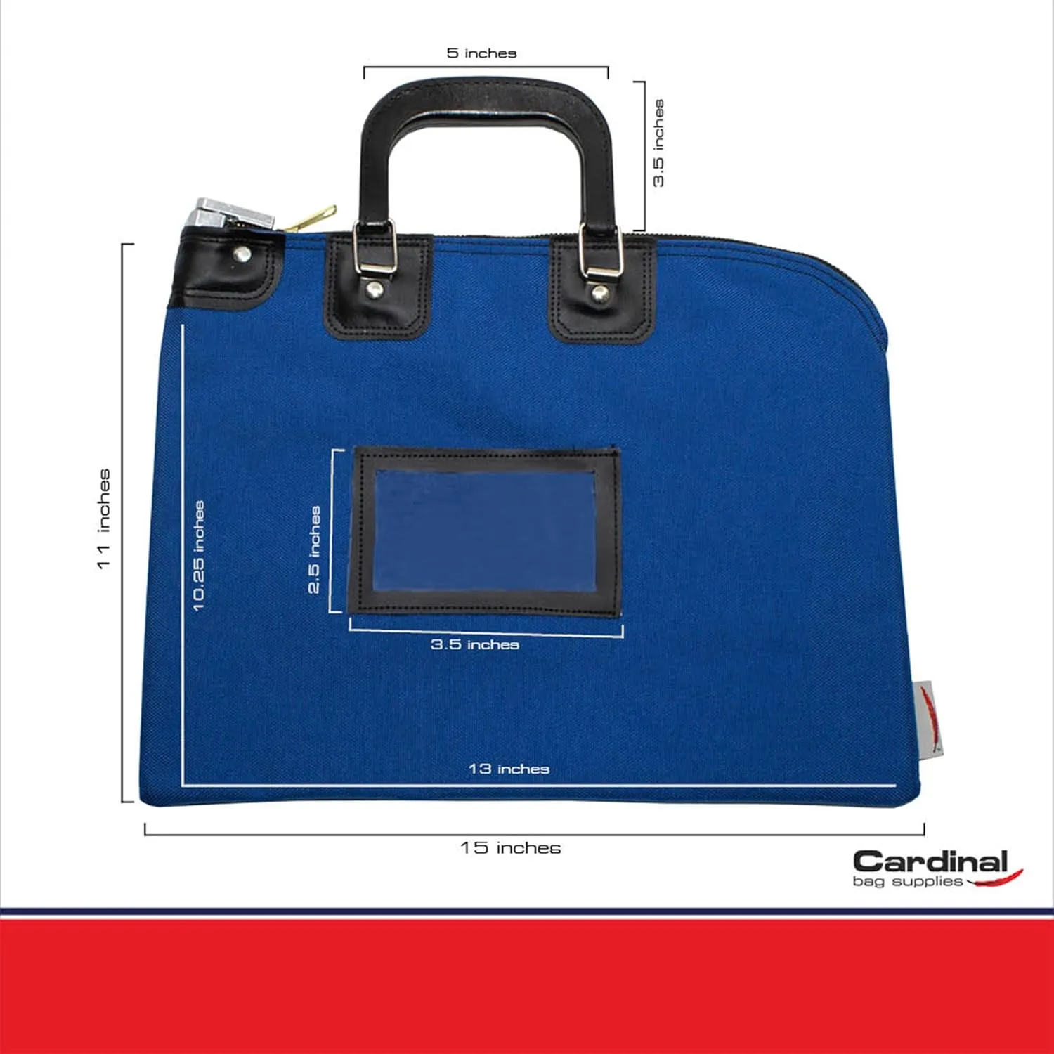 Fire Resistant Security Money Bag with Lock, 15 x 11 Inch (Royal Blue)