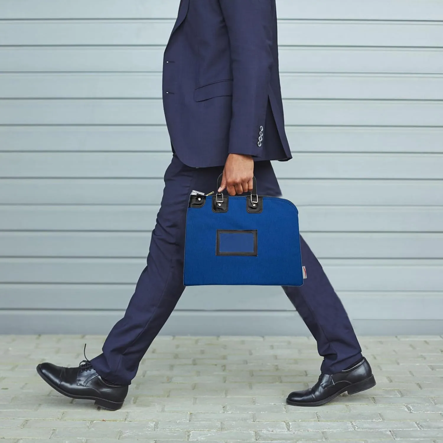 Fire Resistant Security Money Bag with Lock, 15 x 11 Inch (Royal Blue)