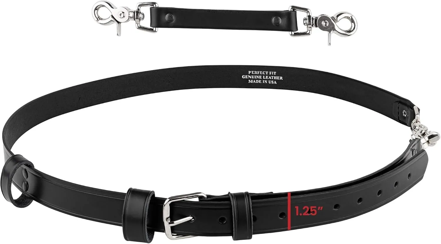 Firefighter Leather Bundle- Radio Strap and Anti-Sway Holder Combo Kit