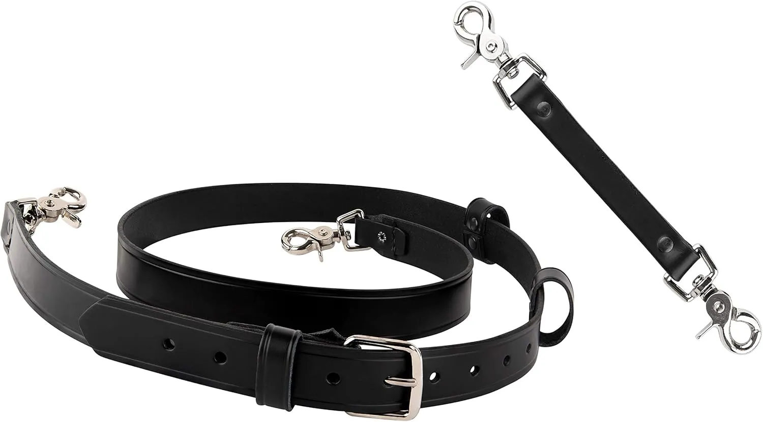 Firefighter Leather Bundle- Radio Strap and Anti-Sway Holder Combo Kit