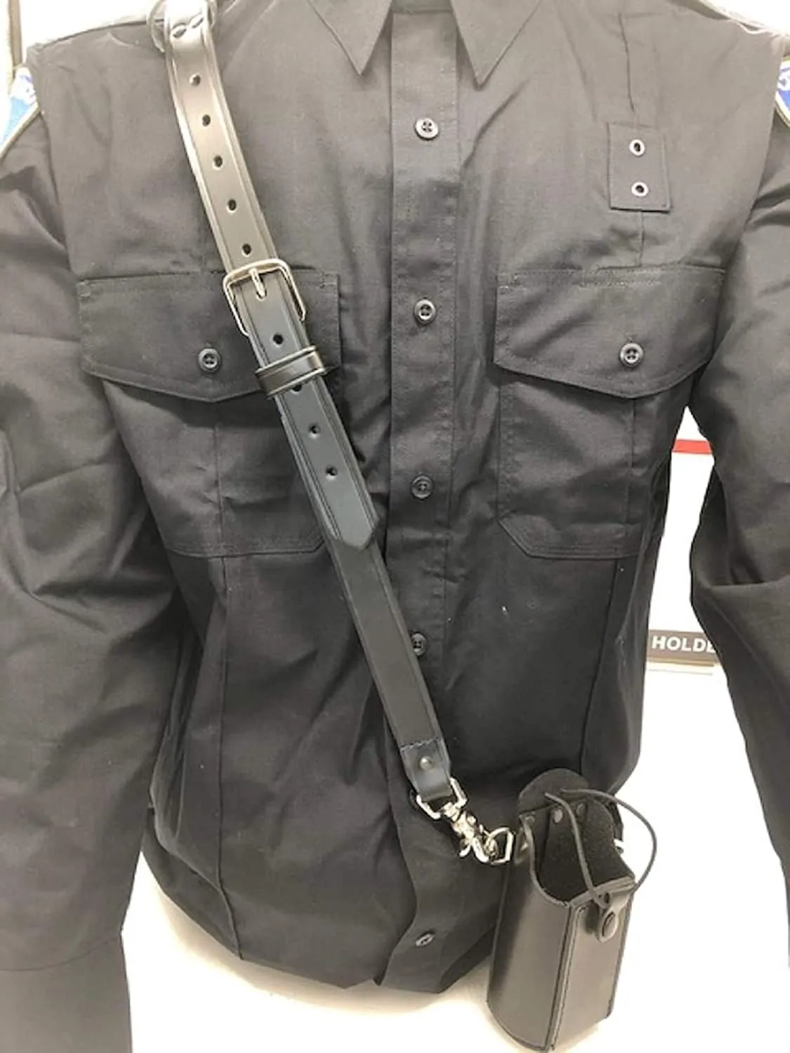 Firefighter Leather Bundle- Radio Strap and Anti-Sway Holder Combo Kit
