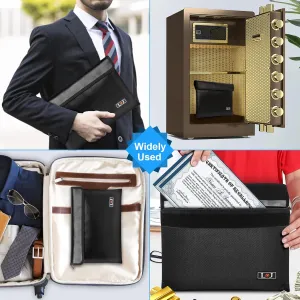 Fireproof Document Bag - with 5200°F Heat Insulated, Waterproof Fireproof Bag with Zipper, 8 Layers of Functional Materials, Fireproof Money Bag for Cash/Documents/Valuables, Fire bag 11"x7.7"
