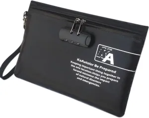 Fireproof Money Bag with Lock KaAutoler Fireproof and Waterproof Cash Bag with Zipper Closure Fireproof Safe Box Money Pouch Locking Accessories Pouch for Cash (11"*7.5")