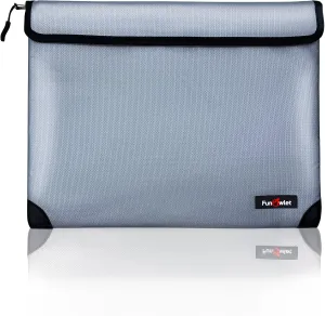 Fireproof Waterproof Money Document Bag - with 4200°F Heat Insulated Safe Storage Pouch with Zipper Upgraded 8 Layers of Functional Material for Valuables (13.9"x10.6" Gray)