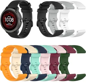 FitTurn 10-Pack Silicone Wristband Replacement Sports Straps Bracelet Compatible with Desong D09 Smart Watch Silicone Quick Release Waterproof Soft Straps
