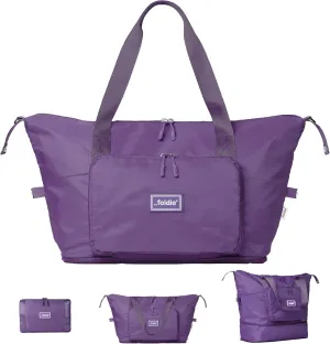 Foldable Travel Tote Bag for Women - 40L Weekender Bag with Multiple Pockets - Carry On Personal Item Travel Bag