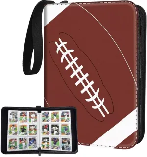Football Card Binder Holder 900 Pockets with 50 Removable Sleeves, Portable Sports Trading Cards Binder Album Collector Organizer Protectors with Zipper,Waterproof
