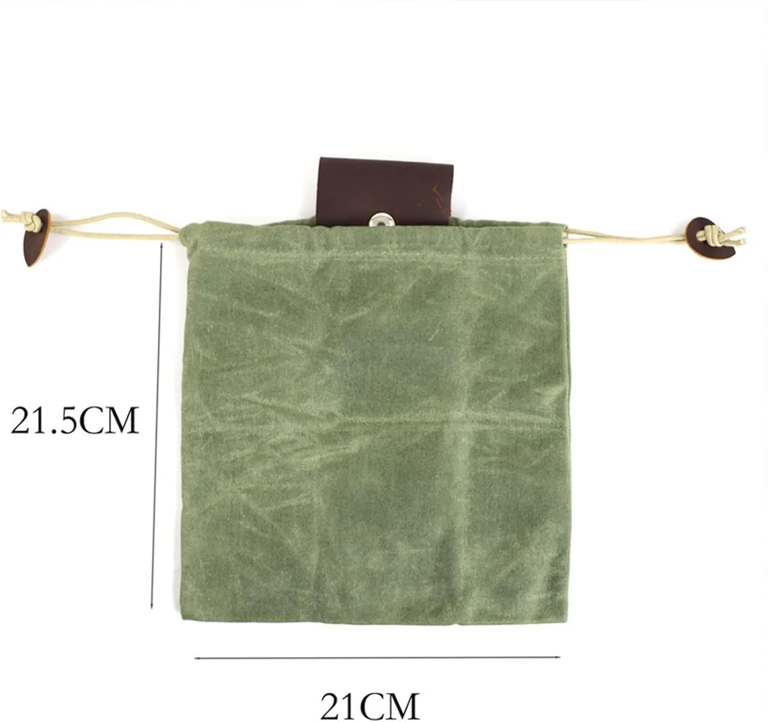 Foraging Bag Waxed Canvas Collapsible, Waxed Canvas Mushroom Foraging Pouch, Camping Bag Belt Packs Waterproof Small Leather Pouch Hunting