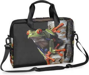Frog Laptop Sleeve Case 14 15 15.6 inch, Frog Laptop Briefcase Shoulder Bag Waterproof Travel Computer Cover Carrying Bags