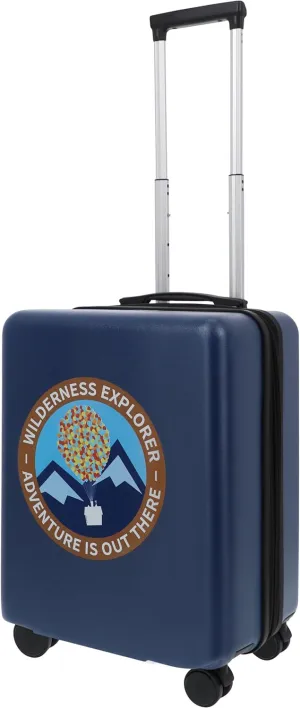 FUL Disney Pixar Up 22.5 Inch Carry On Luggage, Hardshell Rolling Suitcase with Spinner Wheels, Blue