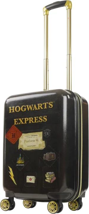 FUL Harry Potter Rolling Luggage, Hogwarts Express Hardshell Suitcase with Spinner Wheels, Black, 25 Inch