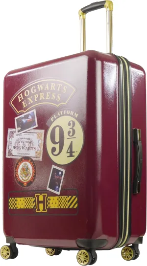 FUL Harry Potter Rolling Luggage, Hogwarts Express Hardshell Suitcase with Spinner Wheels, Burgundy, 29 Inch