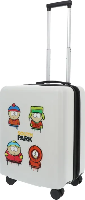 FUL South Park 22.5 Inch Carry On Luggage, Hardshell Rolling Suitcase with Spinner Wheels, White