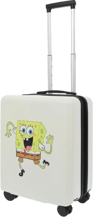 FUL Squarepants 22.5 Inch Carry On Luggage, Hardshell Rolling Suitcase with Spinner Wheels, White Spongebob