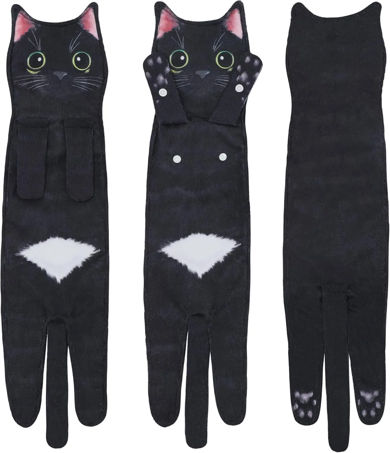 Funny Cat Hand Towels - Cute Decorative Washcloths & Face Towels, Super Absorbent & Soft - Mothers Day, Easter, House Warming & Birthday Gifts for Women Cat Lovers