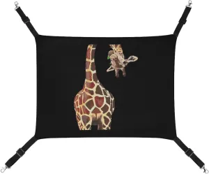 Funny Giraffe Cat Hanging Hammock Soft Breathable Pet Cage Dog Hammock with Adjustable Straps and Metal Hooks