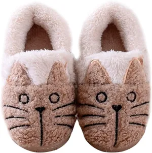 GaraTia Women/Kids Family Cute Cat Warm House Slippers Booties