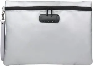 GEEDUD Fireproof Document Bag with Lock, Fireproof Waterproof Money Bag Safe Storage Pouch for A4 Documents, File,Cash and Valuables (Grey)