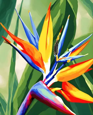 Generic A Bird of Paradise - Van-Go Paint-by-Number Kit 40x50cm with Frame