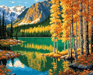 Generic Canada Collection - Joffre Lakes Park, British Columbia (21) - Van-Go Paint-by-Number Kit 50x65cm w/o Frame