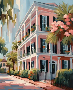 Generic Charleston, South Carolina (1) - Van-Go Paint-by-Number Kit 40x50cm DIY Frame