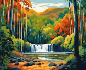 Generic Costa Rica Collection PD (8) - Rincón de la Vieja National Park - Van-Go Paint-by-Number Kit 50x65cm no Frame