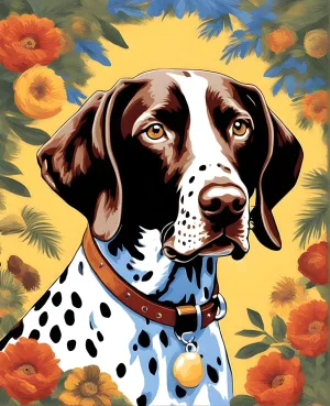 Generic Dogs Collection PD (22) - German Pointer - Van-Go Paint-by-Number Kit 50x65cm DIY Frame