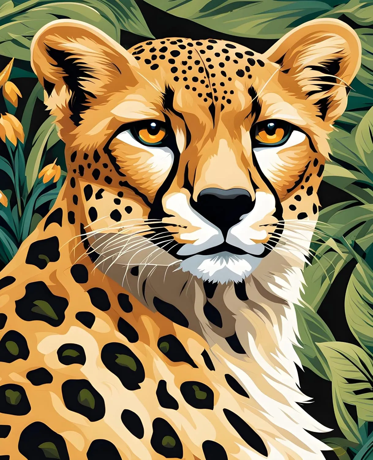 Generic Hunting Cheetah PD (13) - Van-Go Paint-by-Number Kit 60x75cm no Frame