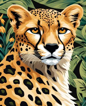 Generic Hunting Cheetah PD (13) - Van-Go Paint-by-Number Kit 60x75cm no Frame