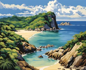Generic Japan Collection PD (18) - Miyako-jima, Okinawa - Van-Go Paint-by-Number Kit 50x65cm DIY Frame