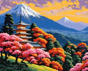 Generic Japan Collection PD (6) - Mt. Yoshino - Van-Go Paint-by-Number Kit 60x75cm no Frame