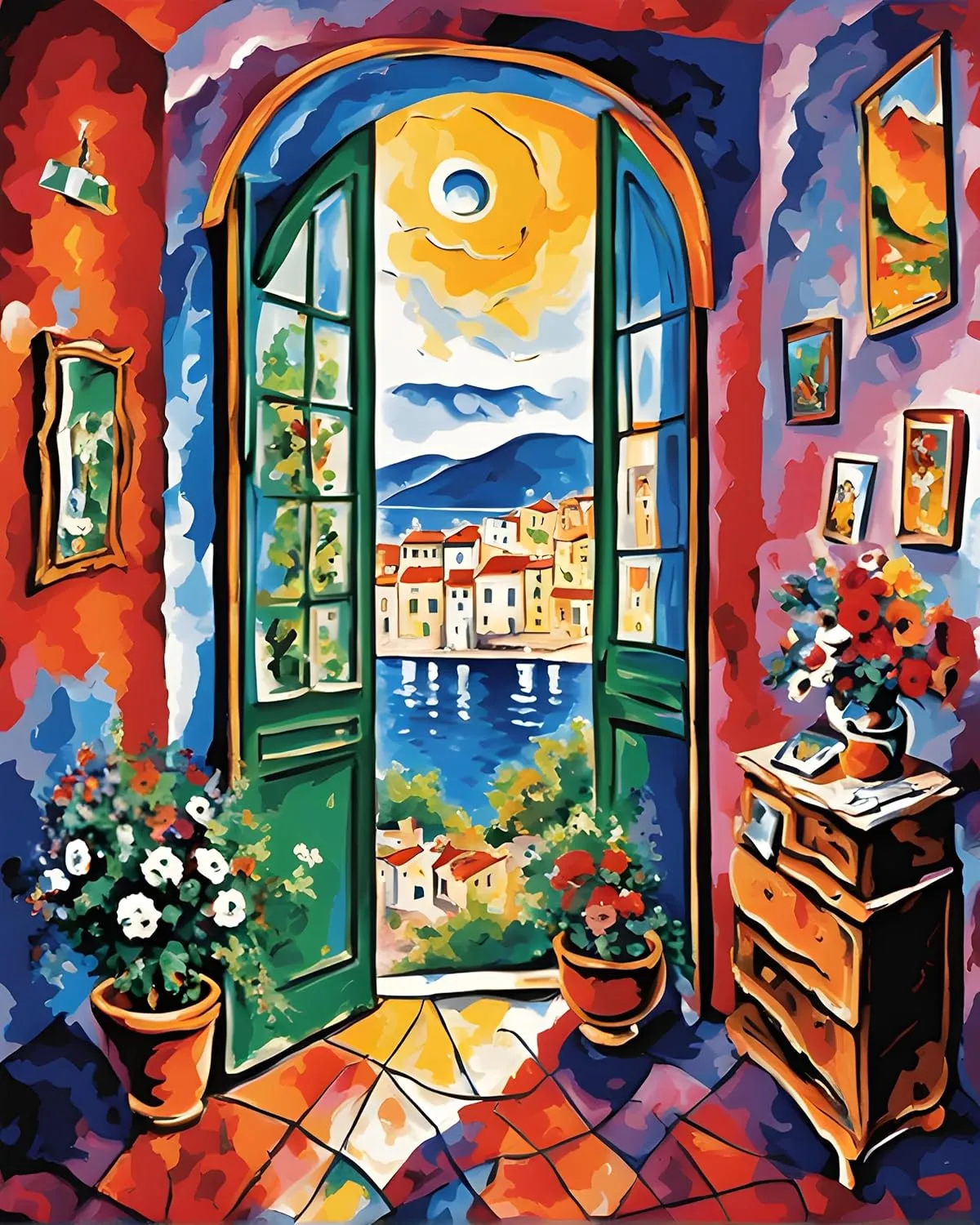 Generic My Room in Ajaccio (1) - Van-Go Paint-by-Number Kit 50x65cm DIY Frame