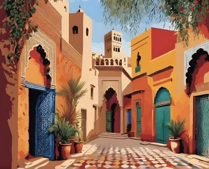 Generic - OD (167) Marrakesh, Morocco - Van-Go Paint-by-Number Kit 40x50cm w/o Frame