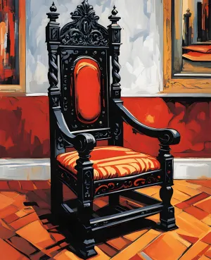 Generic Throne - Van-Go Paint-by-Number Kit 50x65cm DIY Frame