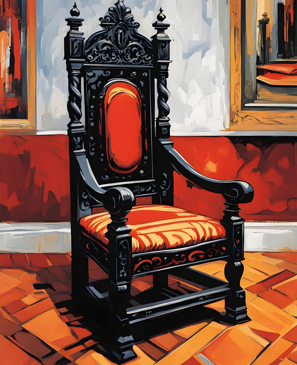 Generic Throne - Van-Go Paint-by-Number Kit 50x65cm DIY Frame