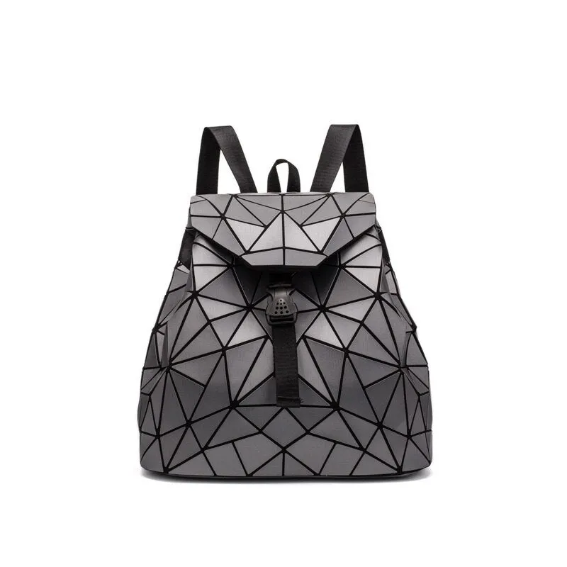 Geometric Drawstring Backpack