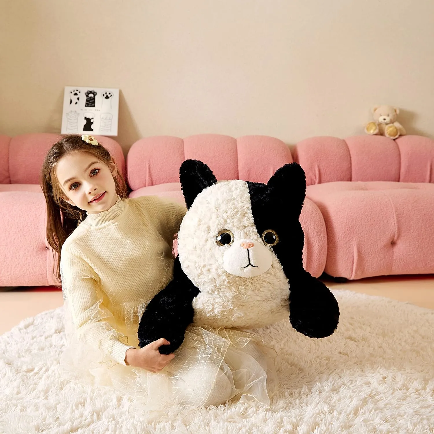 Giant Cat Stuffed Animal Plush Soft Toy,30" Large Toys Jumbo Cute Big Size Huge Plushy Fluffy Oversized Fat Plushie,Birthday Gifts for Kid