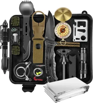 Gifts for Men Dad Husband, Christmas Day, Survival Kits 14 in 1,Survival Gear and Equipment, Cool Gadget, Birthday Gifts for Him Boy Boyfriend Teen Son Daughter Kids Women, for hiking,Outdoor Camping