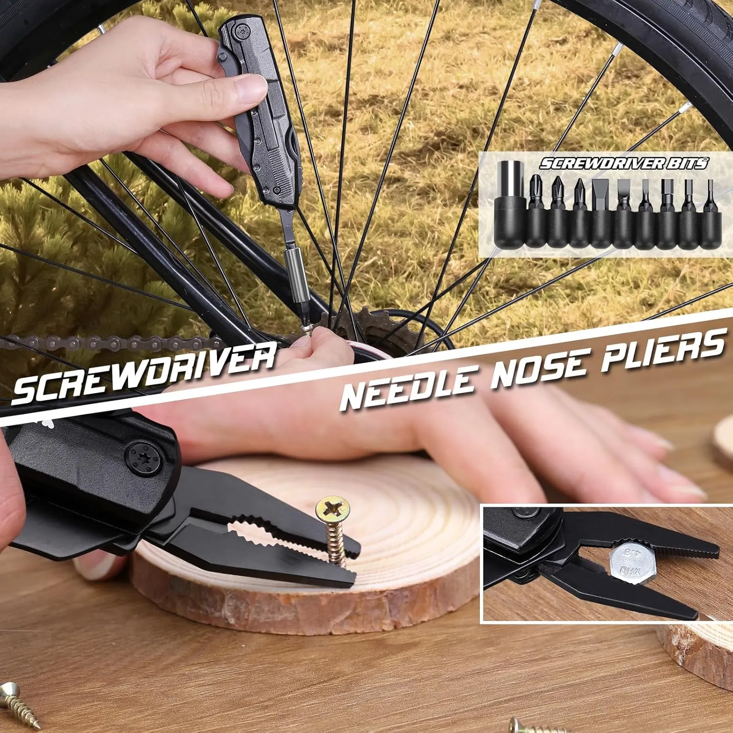 Gifts for Papa from Daughter Son Grandkids,Fathers Day Birthday Christmas Papa Gifts,Multitool Knife "BEST PAPA EVER",Multi tool for Climbing,Camping,Cycling,Hiking