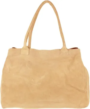 Girly HandBags Womens Expandable Italian Suede Leather Shoulder Bag