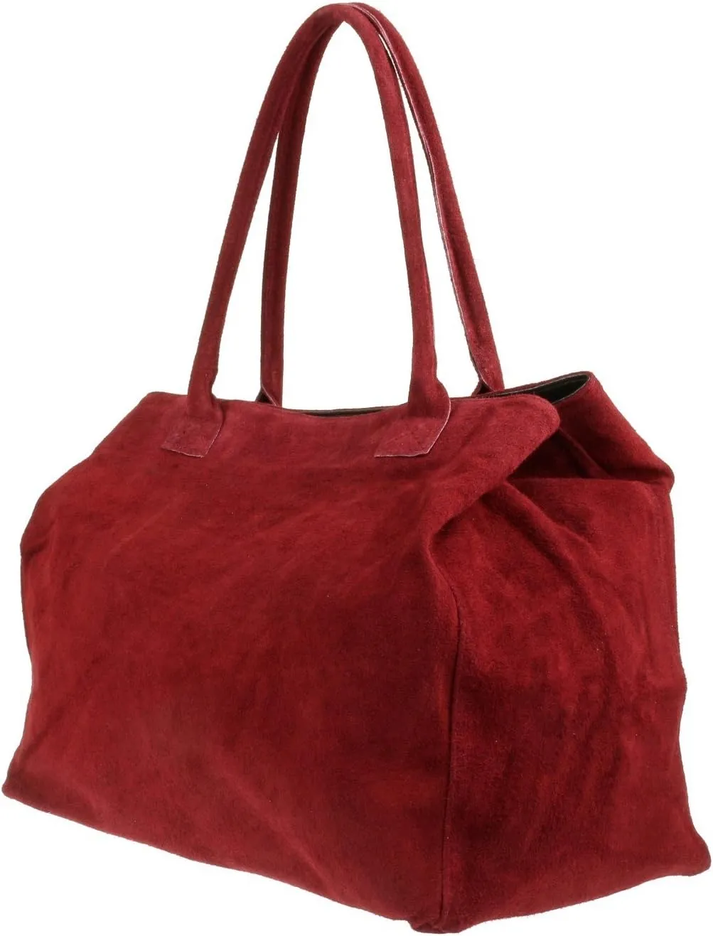 Girly HandBags Womens Expandable Italian Suede Leather Shoulder Bag
