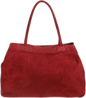 Girly HandBags Womens Expandable Italian Suede Leather Shoulder Bag