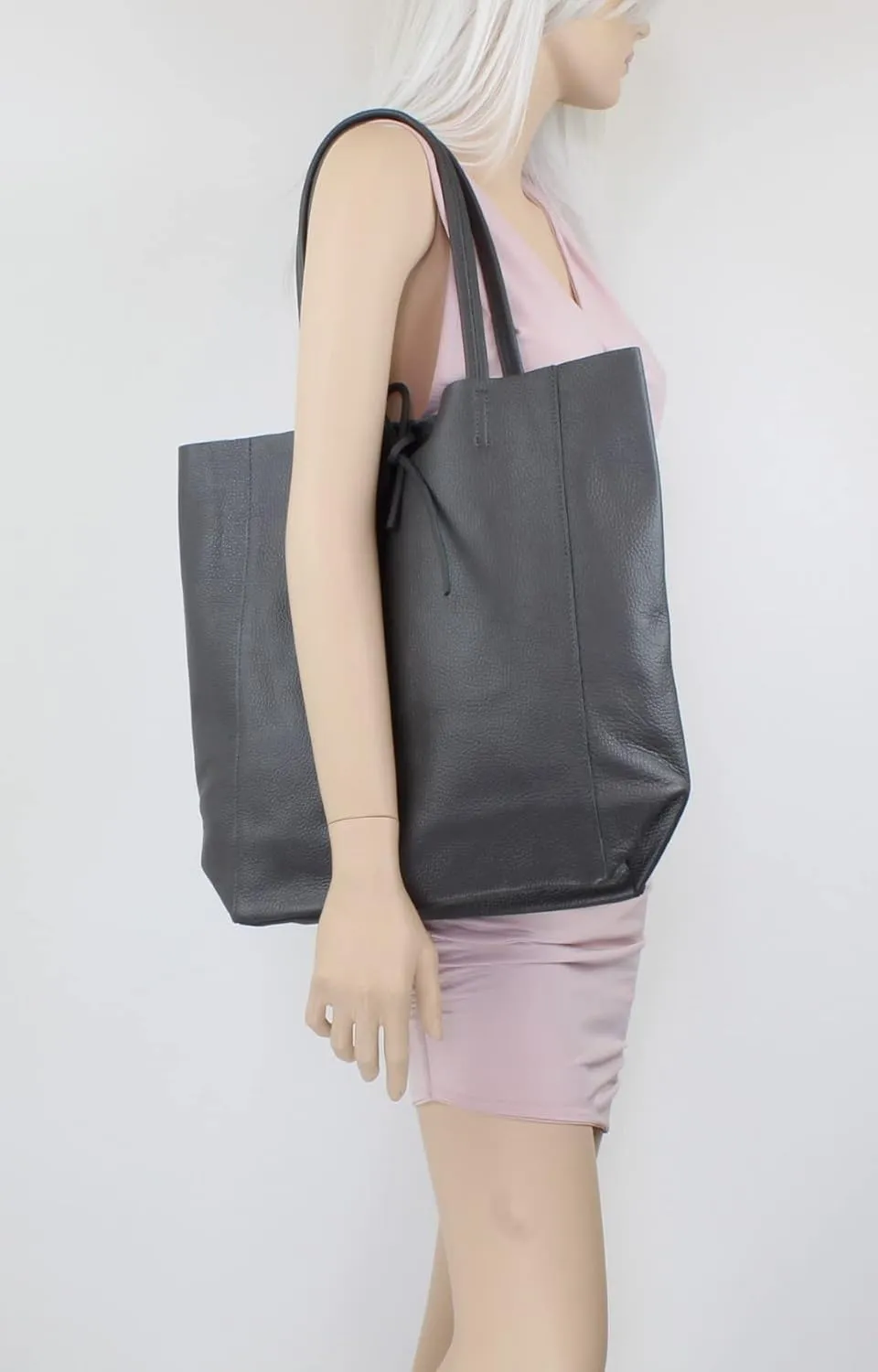 Girly HandBags Womens Open Top Genuine Leather Handbag