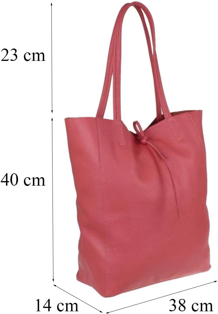 Girly HandBags Womens Open Top Genuine Leather Handbag