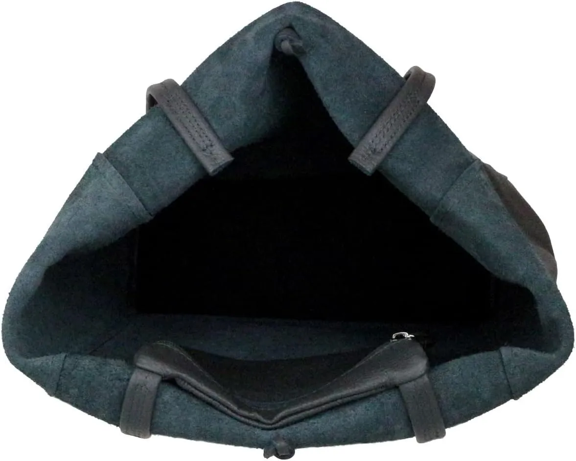 Girly HandBags Womens Open Top Genuine Leather Handbag