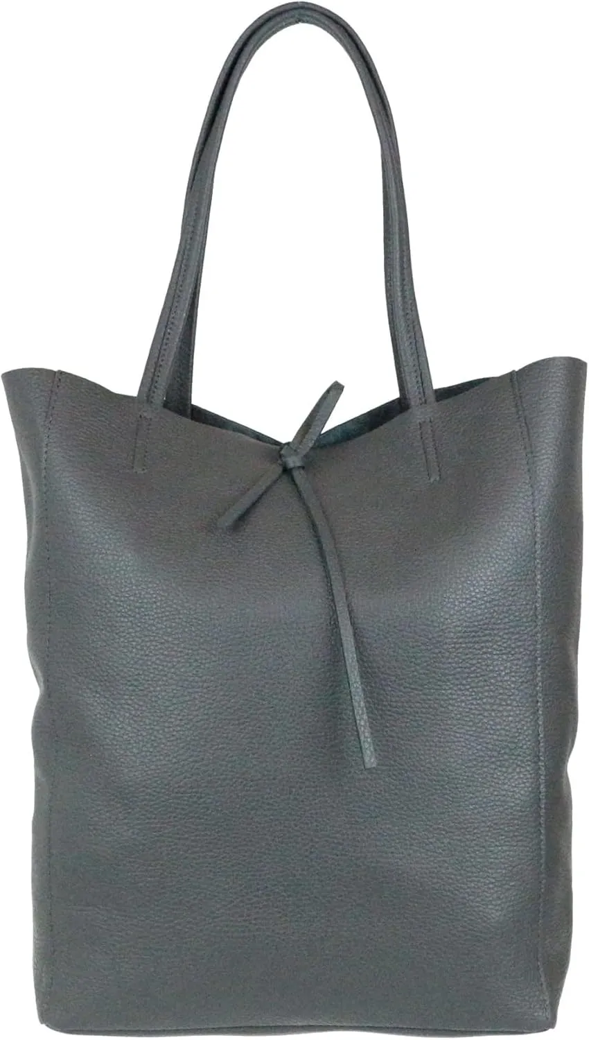 Girly HandBags Womens Open Top Genuine Leather Handbag