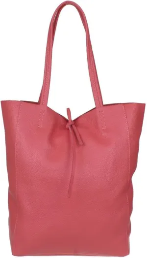 Girly HandBags Womens Open Top Genuine Leather Handbag