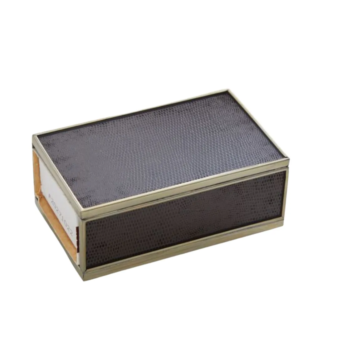 Glass Matchbox Cover- Chocolate Lizard