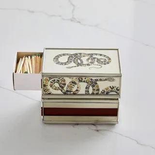Glass Matchbox Cover- Chocolate Lizard