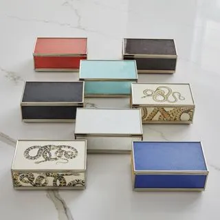 Glass Matchbox Cover- Chocolate Lizard